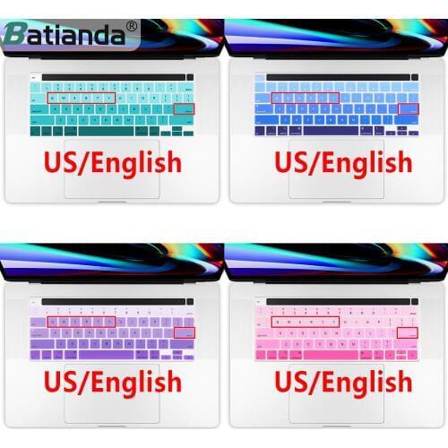 Keyboard Cover for New Macbook Pro 13 2020 A2338 M1 A2251 US Enter English Alphabet Silicone Keyboard Protector Skin for A2289