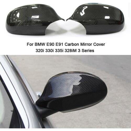 For BMW E90 E92 Carbon Mirror Cover 320i 330i 335i 328iM E91 E93 Rear side view caps cover 2005-2008 2009 2010 201