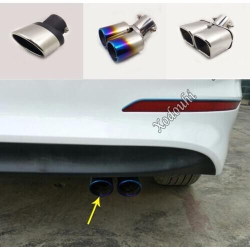 For Hyundai Elantra Avante 2016 2017 2018 2019 2020 Car Muffler Exterior End Pipe Dedicate Exhaust Tip Tail Trim Outlet Frame