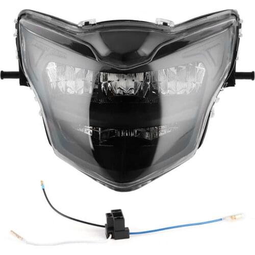 Motorcycle Headlamp LED Headlight Assembly 12V Bright Motorcycle Head Lamp Modification Fit for Yamaha LC135 -V6