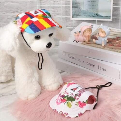 Pet Hats with Adjustable Chin Strap for Small Dogs Dog Hats Sports Baseball Travel Sun for Puppy Sports Travel Hat