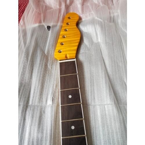 Electric guitar neck flame Maple TL style Rosewood fingerboard tiger pattern 22 fret 25.5 inch