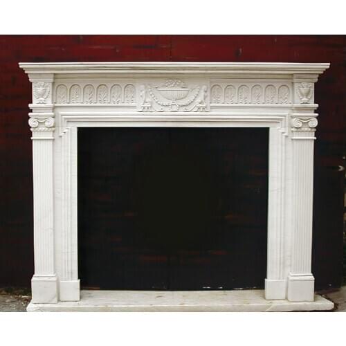 Classical European style stone fireplace mantel marble fireplace surround custom made chimney