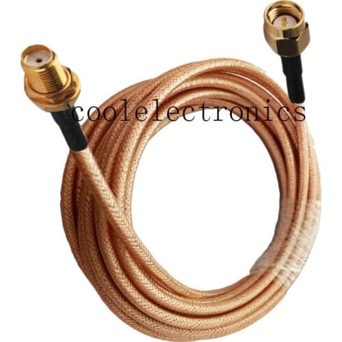 SMA Male to SMA female Connector RG400 Double Shielded Copper Braid RF Coaxial cable 50ohm 10/15/20/30/50CM 1/2/3/5/10M