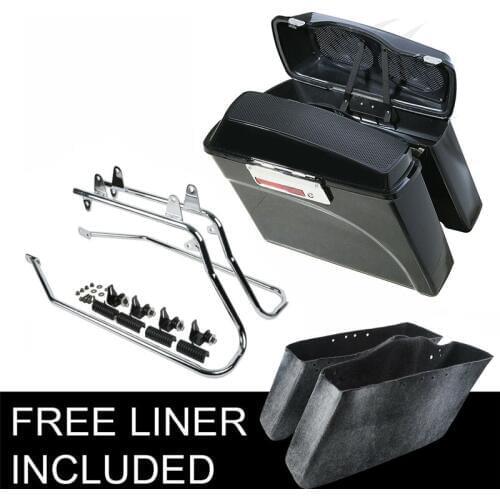 Motorcycle Saddlebag 6x9" Speaker Lids Conversion Bracket For Harley Softail Heritage Deluxe 1984-2016