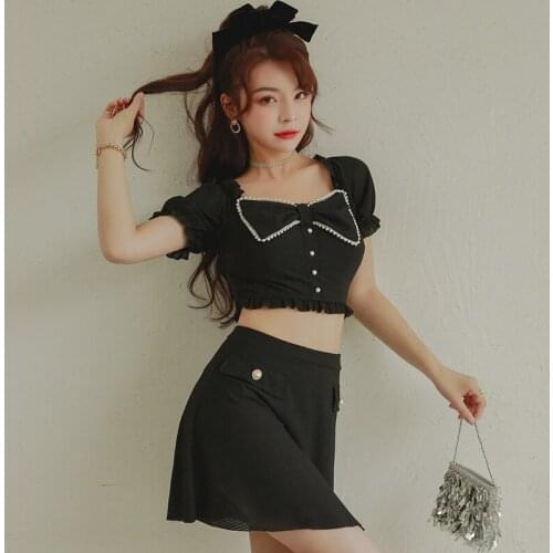 Swimsuit Woman Two Piece Bathing Suit Brazilian Bikini Swimsuits Pieces New Skirt Pants Short Long Sleeve Polyester Print