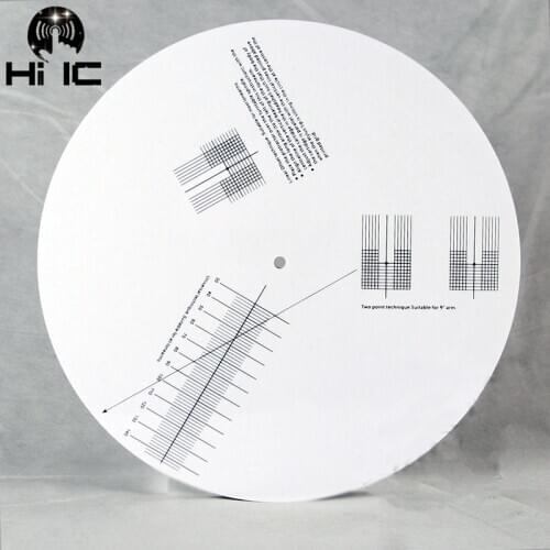 LP Vinyl Pickup Stylus Calibration Distance Gauge Protractor Adjustment Tool Adjustment Ruler Anti-sliding plate Dish