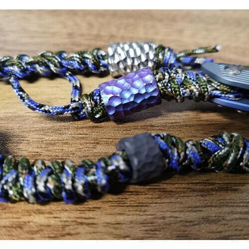 Mack Walker Handmade Hammer Pattern Titanium alloy Knife Pendant DIY EDC Knife Beads