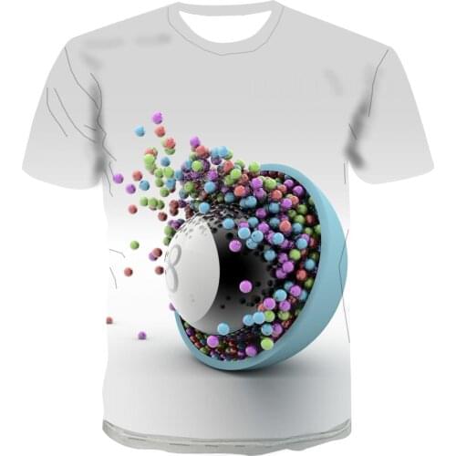 2020 Hot Fashion T -Shirt Geometric Square T -Shirt For Men Simple Color 3d Cool Unique Print Men 'S Top S -6xl