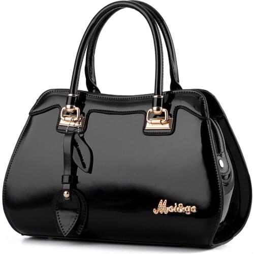 2020 New Fashion Patent Leather Handbags Bright Leather Atmospheric Handbag Shoulder Messenger Bag Trend Large Capacity