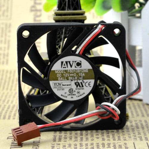 New original 6010 12V 0.15A 6CM / cm double ball 3-wire CPU chassis fan F6010B12MS
