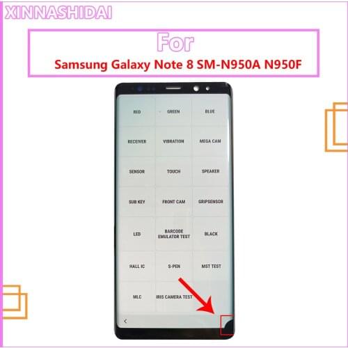 Original Lcd Defect For SAMSUNG NOTE 8 LCD Screen N9500 N9500F Display Touch Screen Digitizer