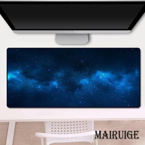 900x400mm Blue Large Mouse Pad Computer Table Pad Gamer Keyboard Non-slip Art Mousepad PC Laptop Gaming Accessories Desk Mat Rug