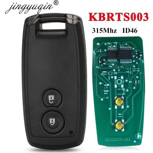 Jingyuqin Keyless go Entry Smart Card Remote Key 2 BUTTONS 315 MHZ ID46 chip for Suzuki Swift SX4 Grand Vitara KBRTS003
