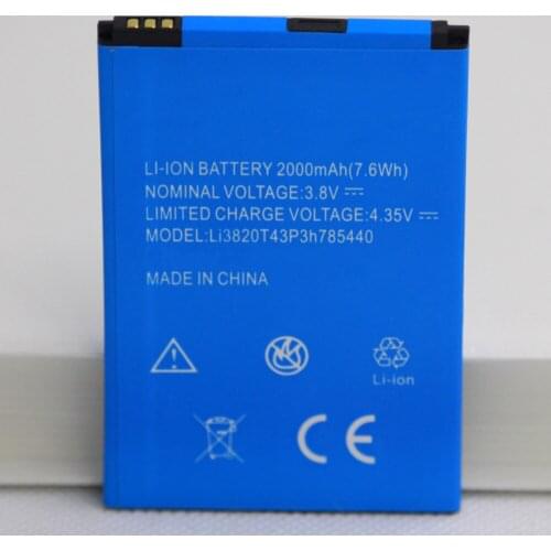 20pcs/lot Li3820T43P3h785440 replacement Phone Battery For ZTE Blade L370 L2 Plus 2000mAh Li-ion Internal Mobile Phone battery