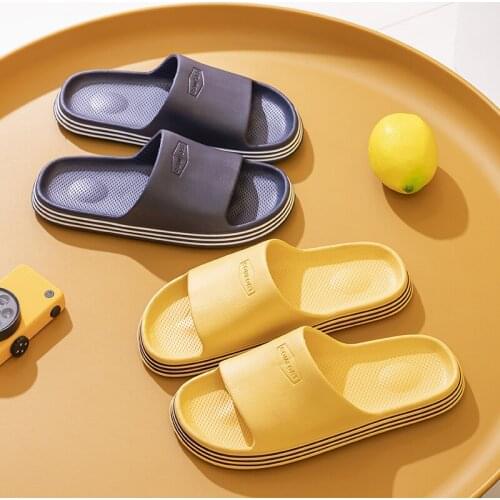 Slippers Men Platform Shoes EVA Soft Indoor Home Slides For Men Non-slip Summer Sandals Bathroom Shoes Shower Slippers TX359