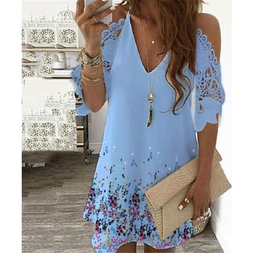 Summer Fashion Print Lace Sexy Spaghetti Deep V Neck Casual Loose Hollow Sleeve For Womens Dresses 2021 Ladies Beach Midi Skirt