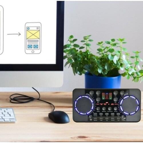 V300 Pro Live Streaming Sound Card 10 Sound Effects 4.0 Audio Interface Mixer For DJ Music Studio Recording Karaoke