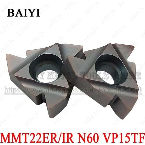 10pcs MMT22ER N60 VP15TF MMT22IR N60 VP15TFCNC Carbide thread insert Thread cutting tools Blade