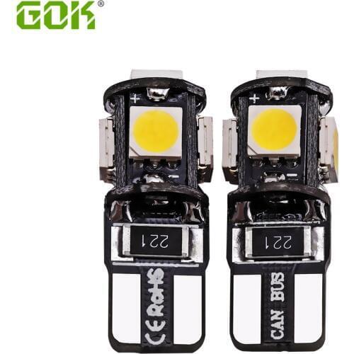 10pcs T10 5led 5050 smd Led Canbus Car Smd Light w5w led canbus 194 t10 5smd led canbus Bulb No Obc Error clearance light