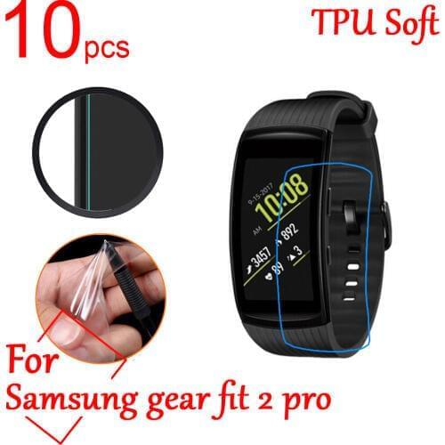 10pcs Ultra Clear TPU Soft LCD Full Screen Protector Film cover For Samsung Gear fit R350 fit 2 pro sport R600 Smart Watch Film