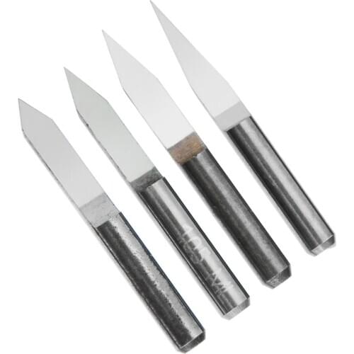 4pcs/box 20 30 40 60 Degree Engraving Bit CNC Router Tools Carbide PCB Board 3.175mm Diameter Grinding Carving Bits Tool