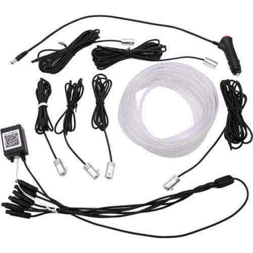 6/10m RGB Fiber eOptic Atmosphere Lamps Car Interior Ambient Light For Toyota Corolla Camry Prado Avensis Yaris Rav4 Auris