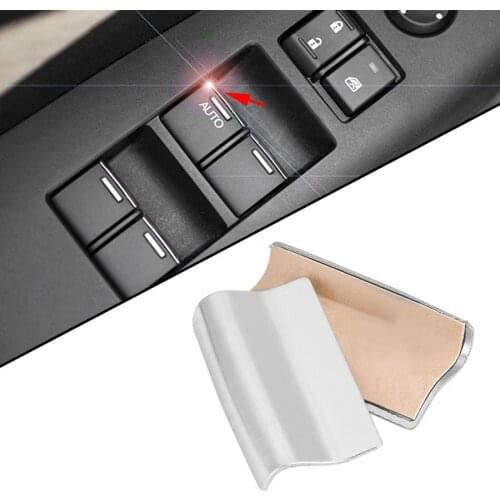 7pcs Stainless Steel Door Window Lift Switch Button Cover Trim for Honda Civic CRV 2014-2015 car styling accessories