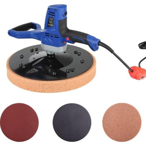DC 220V Concrete Mortar Mixer Machine Cement Electric Sander Cement Wall Polishing Machine with Sponge Disk+hard Disk+chassis