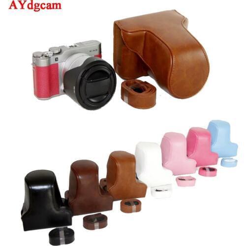 Camera Video Case For FujiFilm Fuji XA1 XM1 XA2 XM2 XA3 XA10 PU Leather Camera Bag Body Set Cover