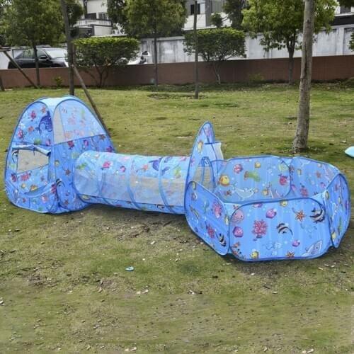 Childrens Play Tent Hose For Kids Tunnel Kit Baby Playhouse Ball Pit Tents With Crawl Tunnel 3 In 1 Tent