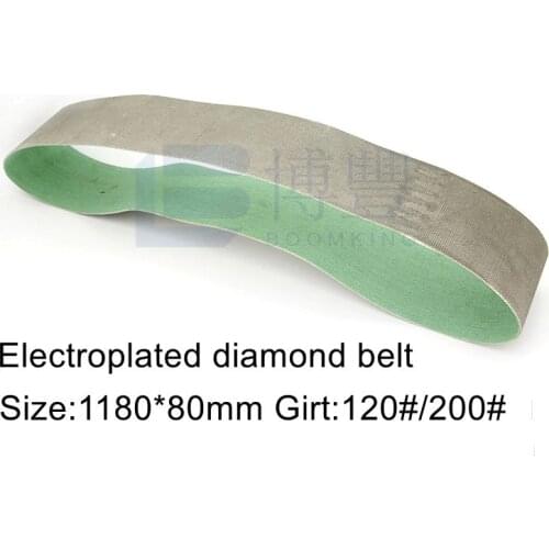 Electroplated diamond belt 1180 * 80mm,Grit 120#/200# for LISEC belt sand grinding machine
