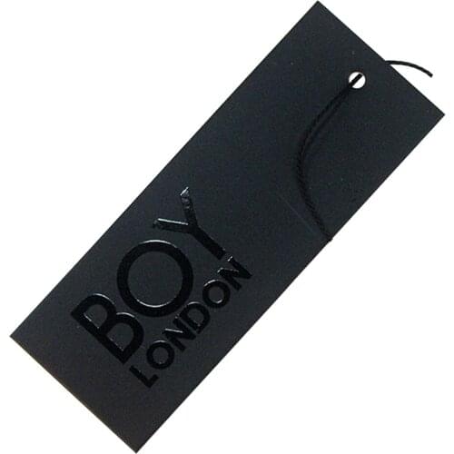 Customized Uv Logo Paper Labels Price Lists For Clothing Hang Tag With Uv Logo Clothes Swing Tags Gift Label Price List