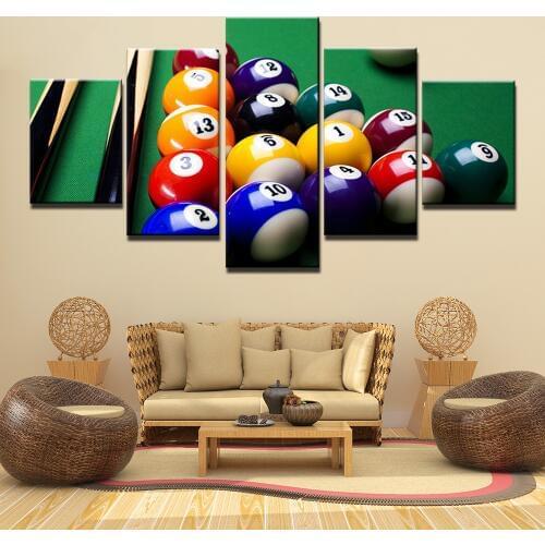 Canvas Painting 5 Pieces snooker Posters Modern Home Wall Decor Canvas Art HD Print Wall Pictures For Child Bedroom