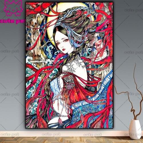 Diamond Embroidery Fantasy woman Anime sale Rhinestone painting DIY Diamond Painting Cross Stitch full square round drill Decor
