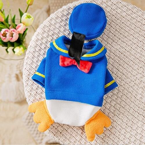 Pet Costume Dog Halloween Duck Uniform Dogs Costume Teddy Donald Duck Clothing Luxury Dog Clothes