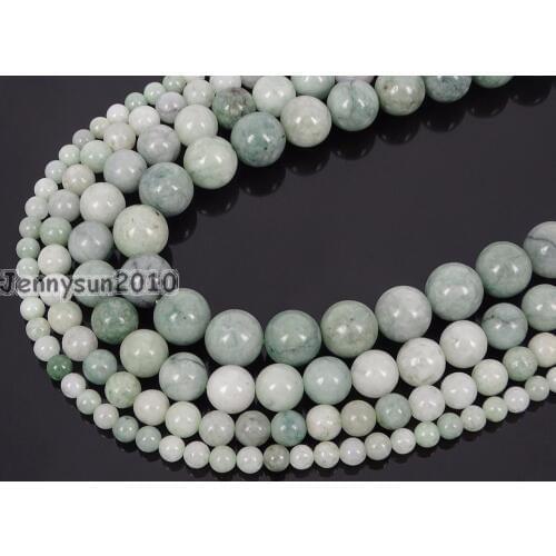 Natural Burma Stone Gems Stone Round Spacer Beads 16'' 4mm 6mm 8mm 10mm 12mm Strand for Jewelry Making Crafts 5 Strands/Pack