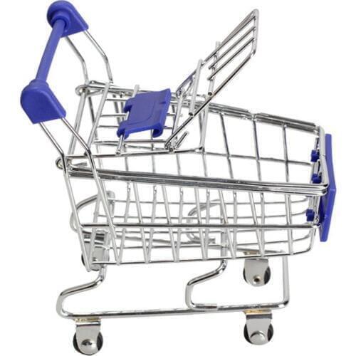 Mini Shopping Cart Basket Storage Toys Handcart Phone Holder Shopping Cart Children Toy Cute Home Organizer