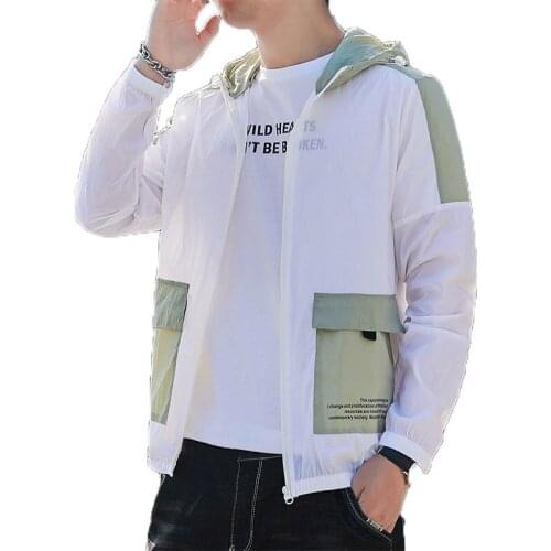 Anti-suntan Clothing Mens New Summer Popular Logo Outdoor Cycling Light Thin Breathable Anti-ultraviolet Hood Skin Windbreaker