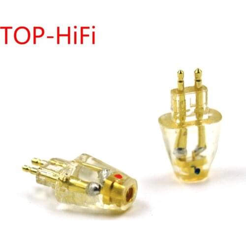 TOP-HiFi Pair Gold Plated Headphone Plug for FOSTEX TH900 MKII MK2 Male to MMCX Female Converter Adapter