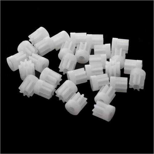 30Pcs 0.5 Modulus 8 Teeth Plastic Gear Cog for 2mm Toy Car Motor Shaft