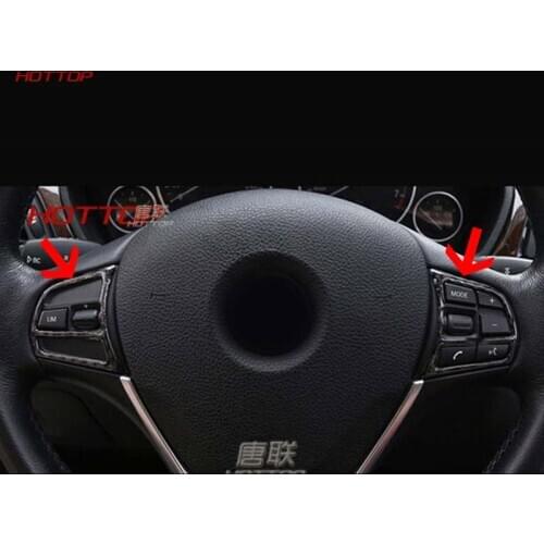 Interior Carbon Fiber steering wheel buttons stickers Cover Trim Car Styling for BMW F30 1 2 3 4 Series 3GT 2013-2018