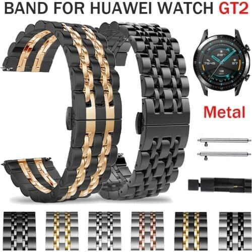 20 22 Stainless Steel Band for HUAWEI Watch GT2 42/46mm Luxury Metal Wist Strap for HUAWEI Watch Accessories Bracelet Watchband