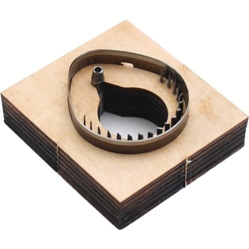 RFID Key Fob Leather Tag Leather Template Wooden Punching Die Cutting Mould Teardrop Keychain Holder Leather Mold Crafts