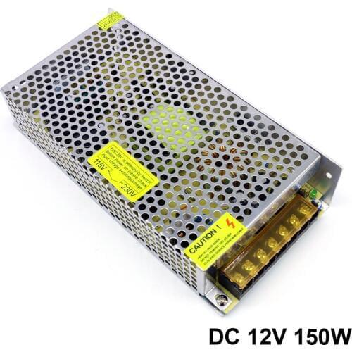 Mesh 12V 15A 180W DC Switching Power Supply for led Strip Input Ac 110V 115V 220V 230V by Switch