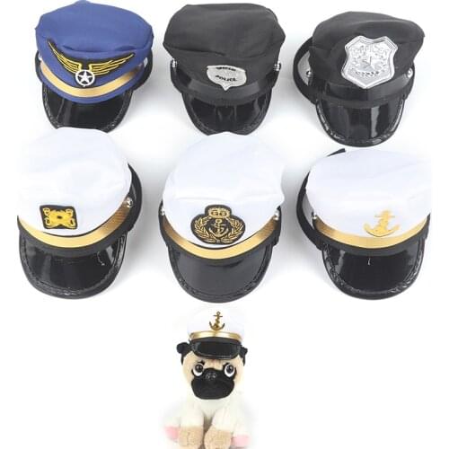 Dog Yacht Military Hats Boat Skipper Ship Sailor Captain Costume Hat Pet Supplies & Pet