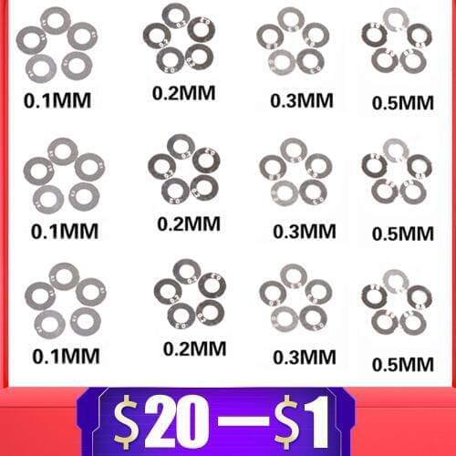 60PCS Stainless Steel Super Precision Gear Shim Set For Airsoft AEG M4 Gearbox Gel Blaster BD556 Jinming Paintball Accessories