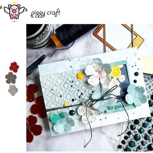 Piggy Craft metal cutting dies cut die mold 3Pcs Flower decoration Scrapbook paper craft knife mould blade punch stencils dies