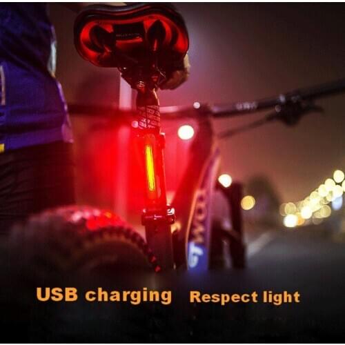 Bicycle Light Waterproof Bike Taillight LED USB Rechargable Safety Back Light Riding Warning Saddle Bike Rear Light