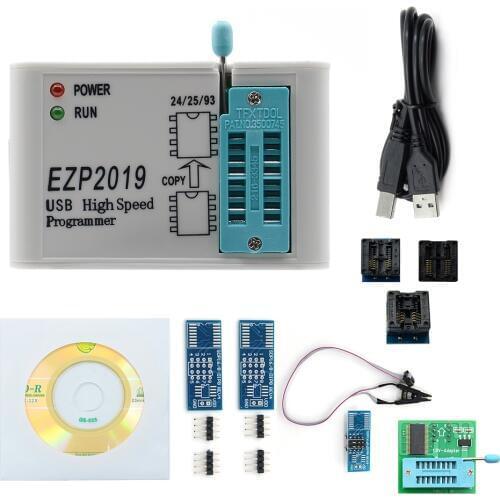 2019 EZP 2010 2013 high-speed USB SPI Programme + IC Test Clips socke Support 24 25 93 EEPROM 25 Flash BIOS Chip EZP2019